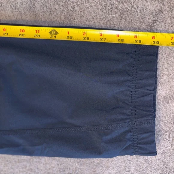 Eddie Bauer Womens Polar Fleece Lined Navy Blue Pull on Travel Pants Size 14 - Picture 9 of 9